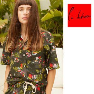 La Detresse Short Sleeve Floral Polo